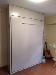 Fold out double bed with storage image 1