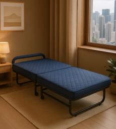 Folding Bed  Foldable Bed with Mattress image 1