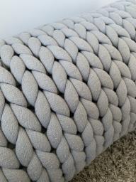 Hand Knitted Weighted Blanket - Grey image 3