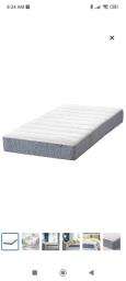 Ikea 20cm single mattress with bed frame image 1