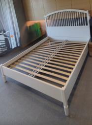 Ikea Double Bed in White Frame image 2