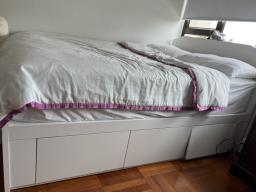 Ikea double bedframe  Sealy mattress image 3