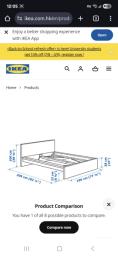 Ikea king size bed image 4