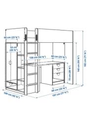 Ikea loft bed with desk and wardrobe dra image 4