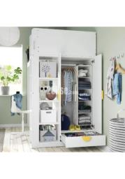 Ikea loft bed with desk and wardrobe dra image 6