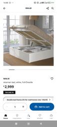 Ikea ottoman Bed white - 3 months old image 2