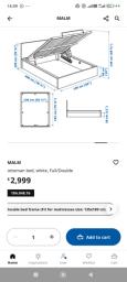 Ikea ottoman Bed white - 3 months old image 3
