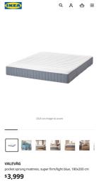 Ikea pocket sprung mattress image 1