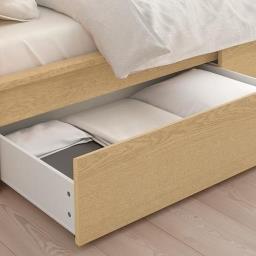 Ikea Queen bed 4 storage drawer boxes image 3