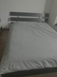 Ikea Queen Wood Bed Frame image 1