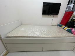 Ikea single storage bed wdrawers image 3