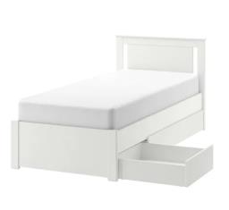 Ikea Songesand single bed with 2 drawers image 1