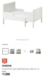 Ikea Sundvik extendable single bed image 2