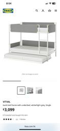 Ikea Vitval bunk bed with underbed image 4