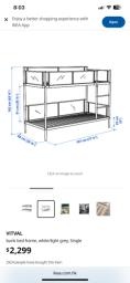 Ikea Vitval bunk bed with underbed image 5