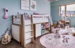 Kids Wooden Bed Desk Chair Drawers image 3