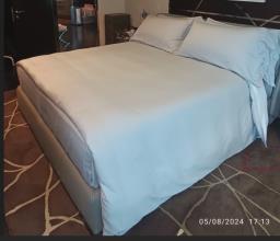 King Size Bed with leather bedstead image 2