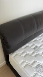 Leather Master bedframe and mattress image 7
