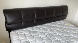 Leather Master bedframe and mattress image 9