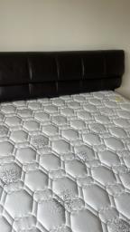 Leather Master bedframe and mattress image 8