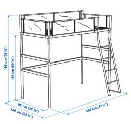 Loft bed for sale image 2