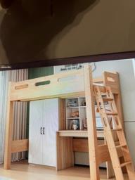 Loft Bed wcloset desk drawers ladder image 1