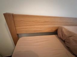 Muji double bed oak wood image 2