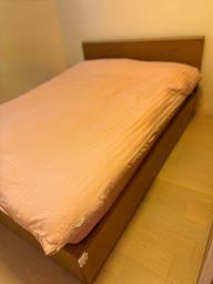 Muji Oak Wood Storage Bed Set image 1