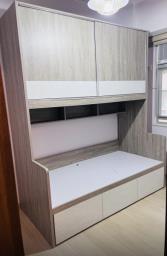 Nice wooden bed with Carbinet image 1