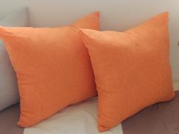 Orange Square Pillow Set x 2 image 1