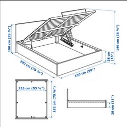 Ottoman bed frame Ikea image 4