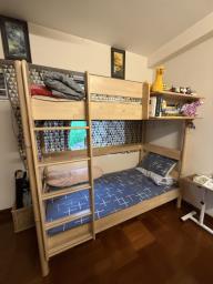 Paidi twin bunk bed with mattress image 1