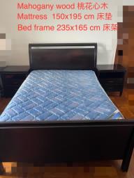 Queen size bed and two night stand image 1
