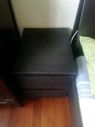 Queen size bed with mattress side table image 1