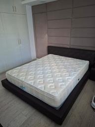 Queen-size Bed with Storage and Mattress image 1
