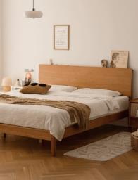 Queen size solid wood bed image 1