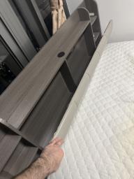 Queen sized bed with mattress and storag image 3