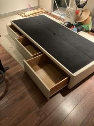 Single bed frame with drawers  storage image 5