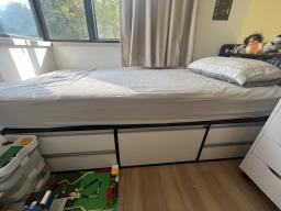 Single bed frame with storage image 1