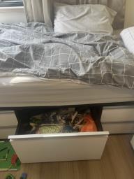 Single bed frame with storage image 5