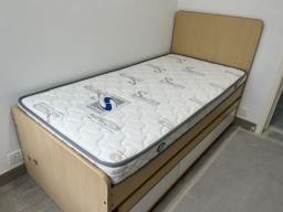 Single bed  pull out bed with storage image 1