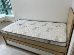 Single bed  pull out bed with storage image 3