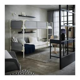 Single Metal Bunk Bed With 2x Mattresses image 1