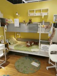 Single Metal Bunk Bed With 2x Mattresses image 1