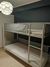 Single Metal Bunk Bed With 2x Mattresses image 1