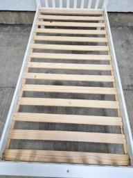 Single wooden bed with mattress image 6