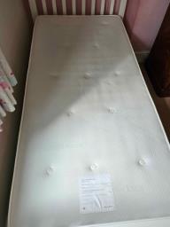 Single Wooden Bed With Mattress image 2