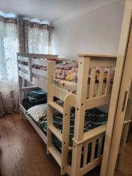 Single Wooden Bunk Bed With 2x Mattress image 2