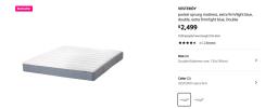 Soldikea Double mattress free bedframe image 7