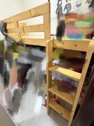 Solid wood bed in excellent condition image 1